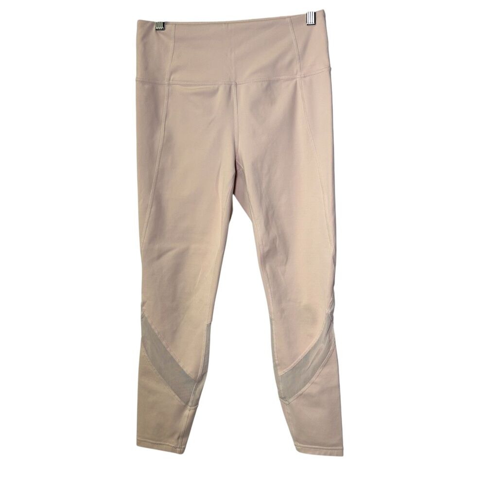 Athleta Eclipse 7/8 Tight in Ballerina Pale Pink Mesh Panel High Rise Medium